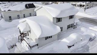 INSANE Lake Effect THUNDER Snow Drone Video - 4ft of Snow in Copenhagen, New York!