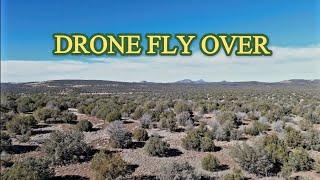 Flying over the Mud Puddle off grid homestead.