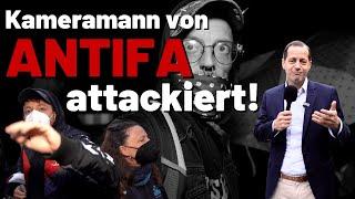 Beckamps Kameramann von ANTIFA attackiert!