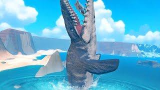 GIANT MOSASAURUS CRASHES THE GAME - Feed and Grow Fish - Part 104 | Pungence