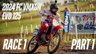 Farleigh Castle VMXdN 2024. EVO 125 Race 1. GOPRO 360!