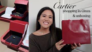 CARTIER TRINITY RING | unboxing + shopping in Ginza, Tokyo