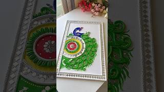 Peacock Lippan Art | Attractive Lippan Art | DIY Art | DIY Craft | Peacock frame | #lippanart #diy