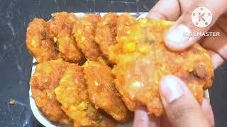 Cauliflower Stem Tawa Fry Recipe | Cauliflower Stem Cutlet/Vada Recipe | Gobi  Stem Pithau Bhaja |