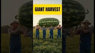 Happy Farmers Carry This Giant Watermelon.