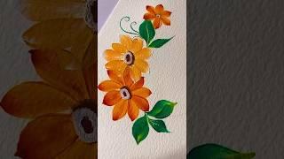 Basic colour combination flower painting tutorial for beginners #trending #painting #art