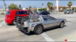 Back To The Future DeLorean Casually Driving On the Road