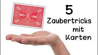 5 Zaubertricks NUR mit Karten ZUM NACHMACHEN 