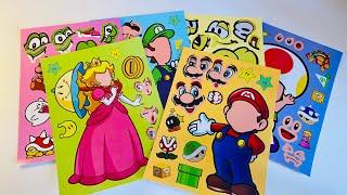 PaperDIYDecorate Super Mari with stickers #diy #toys #Super Mary#asmr #stickers #paper