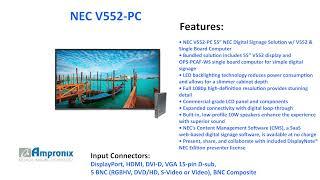 NEC V552-PC 55” NEC Digital Signage Solution Sales | Service | Repair | Exchange | Replacement