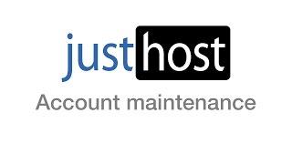 Account contact info, settings, and more in Justhost