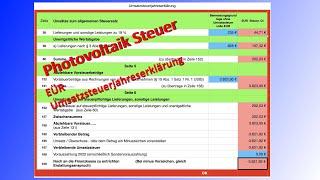 Photovoltaik Steuer - Teil 6 - EÜR und UsSt.-Jahresmeldung