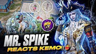 MR. SPIKE *Reacts To KEMO Coolest 1v4! [vs. Streamers] | BGMI 