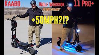 Kaabo - Wolf Warrior 11 Pro+ - 50+MPH 2WD Electric Scooter & XNITO LED Helmet - Unbox, Setup, & Runs