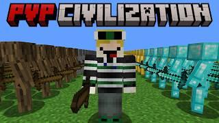 Minecraft but I survive in PVP CIVILIZATION