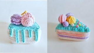 Торт крючком. Макаронс крючком. Зефир крючком. Cake crochet pattern