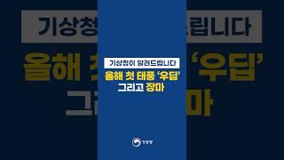 올해 첫 태풍 '우딥' 그리고 장마 전망 | 6월 11일 기상청이 알려드립니다