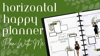 Horizontal Happy Planner Plan With Me| Layers & Clusters ft. Amber Plans Her Day & RongRong Stickers