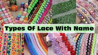 Types Of Lace With Name || lace guide || Lace design idea for dresses || Popular laces name