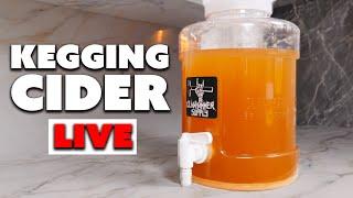 Kegging and Quick Carbonating Hard Cider - LIVE!!!