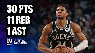 Giannis Antetokounmpo vs Celtics 30 pts 11 reb 1 ast | Dec 06, 2024 | Regular Season