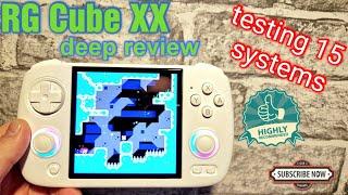 Anbernic RG Cube XX review testing 15 systems I Unboxing I PSP PS1 Dreamcast