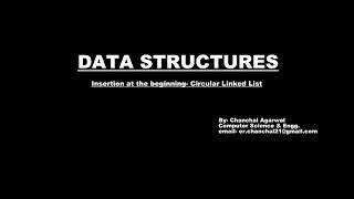 Insertion at the beginning-Circular Linked List- DATA STRUCTURES