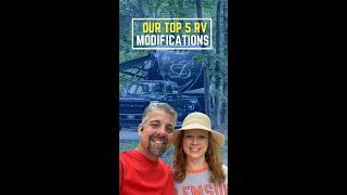 Our Top 5 RV Renovations that make going full-tim worth it! #rvlife #renovation #camping #glamping