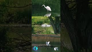 Shadow Hunting: The Egret’s Clever Fishing Technique #facts #animals #egret #youtubeshorts #shorts