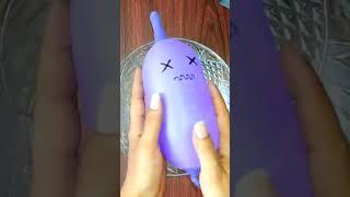 Mixing Slime with Funny Balloons   Green color by Abhiseka Balloons ASMR #Asmr #short eps 2