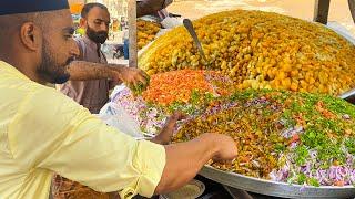 Decorated Chana Chat Mountain | Masala Aloo Chole Chaat | Famous Chana Chaat Wala| Street Food PK