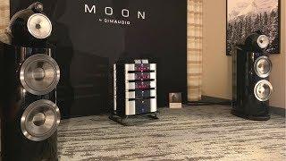 BEST $100,000 Demo Flagship B&W 800 D3 Diamond Speakers w/ Moon Audio Amplifiers & Rack  |RMAF 2019