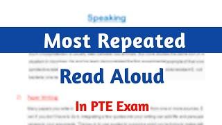PTE Most Repeated Read Aloud 2022 | PTE Speaking Read Aloud | PB PTE GLOBAL