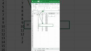 #excelfunctions Use DATE to create a date from individual values for year, month and day #exceltips