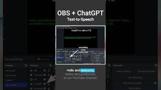 OBS+ChatGPT+Speech = AI Assistant for Live Streams #obs #ai #tutorial #chatgpt