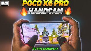 POCO X6 PRO  90 FPS TEST  WITH FPS METER & HANDCAM BGMI / PUBG #pocox6pro #120fps #handcam