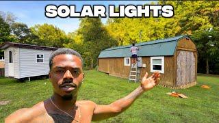Using solar lights to decorate my tiny home