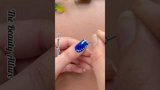 Easy blue nail art design #nailart2024 #shorts #shortvideo