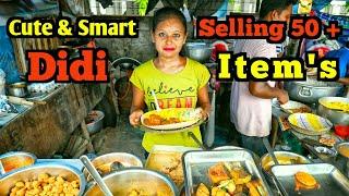 Hardworking girl selling Biryani and 50 + items