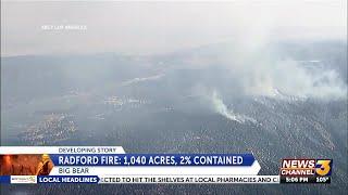 Radford Fire grows to 1,040 acres Wednesday afternoon