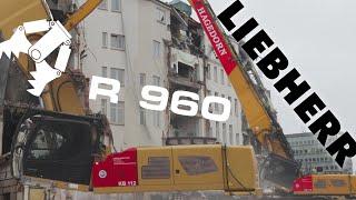 Hagedorn Abbruch ️ Liebherr R 960 Longfront Bagger historisches Gebäude abreißen 4K/60fps