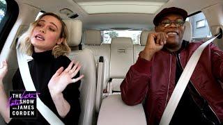 Samuel L. Jackson & Brie Larson Sing Ariana Grande's 7 Rings - Carpool Karaoke: The Series Preview -