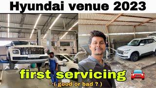 First servicing New hyundai venue 2023 sx petrol | Mohit singh vlog #vlog99