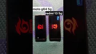  moto g64 5g vs redmi 13 5G speed test on free fire #shorts #youtubeshorts