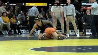 149 Pounds: #1 Matthew Kolodzik (Princeton) vs. #8 Pat Lugo (Iowa) | Big Ten Wrestling