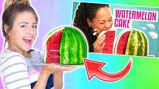 I Tried Following A Youtube Tutorial Watermelon Cake Disaster FAIL