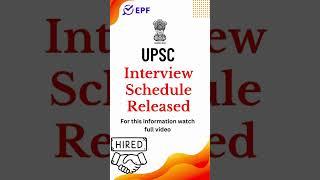 UPSC IES/ISS Examination 2023 ||  Interview Schedule Released || YOUTUTBE SHORTS ||