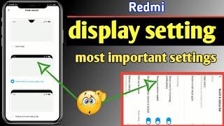 redmi display setting | notch display setting | notch style change| how to hide notch screen |