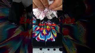 Easy Flower painting  ~ Reverse Flower Dip with Paper Napkin ~ Fiona Art #shorts