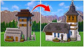 Minecraft ►  How To Transform A Taiga Village Cleric Church | Survival Build